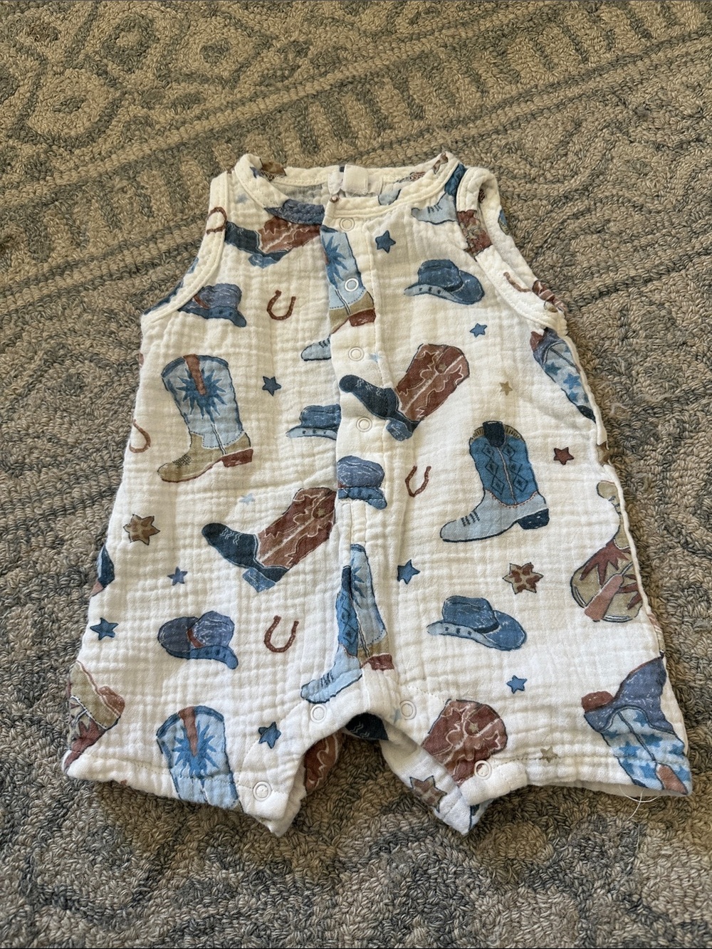 Angel Dear western romper size 3-6 Mo